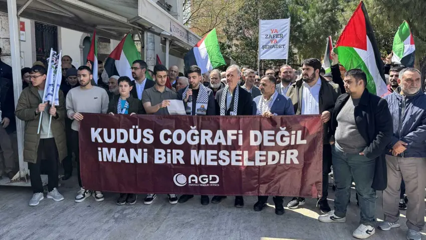 İzmir’de İsrail protestosu haberinin görseli