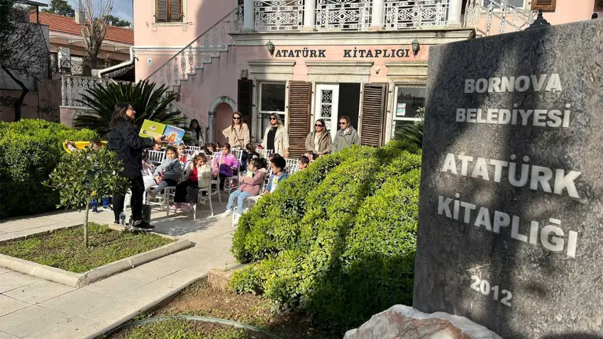 Bornova’da Kütüphane Haftası coşkusu haberinin görseli