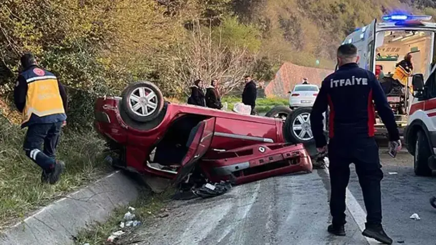 Ormancıları taşıyan otomobil takla attı: Çok sayıda yaralı var haberinin görseli