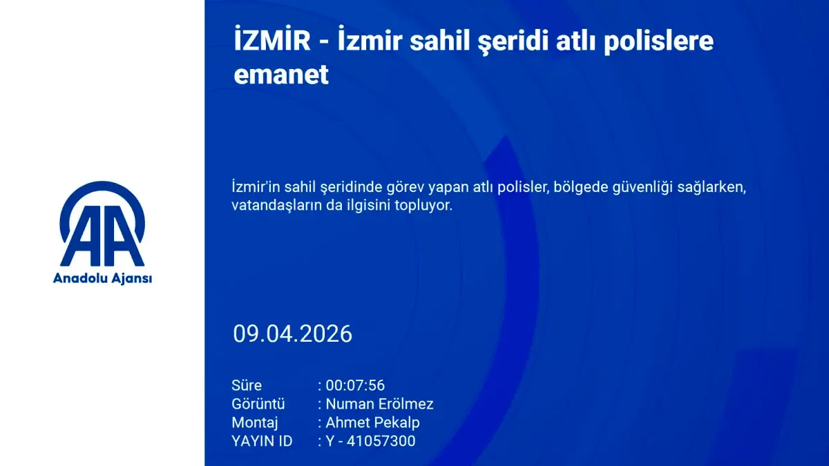 İzmir'de sahil şeridi atlı polislere emanet görseli