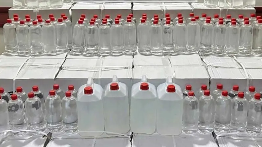 Sahte içkiye geçit yok: İlk çeyrekte 232 bin litre ele geçirildi haberinin görseli