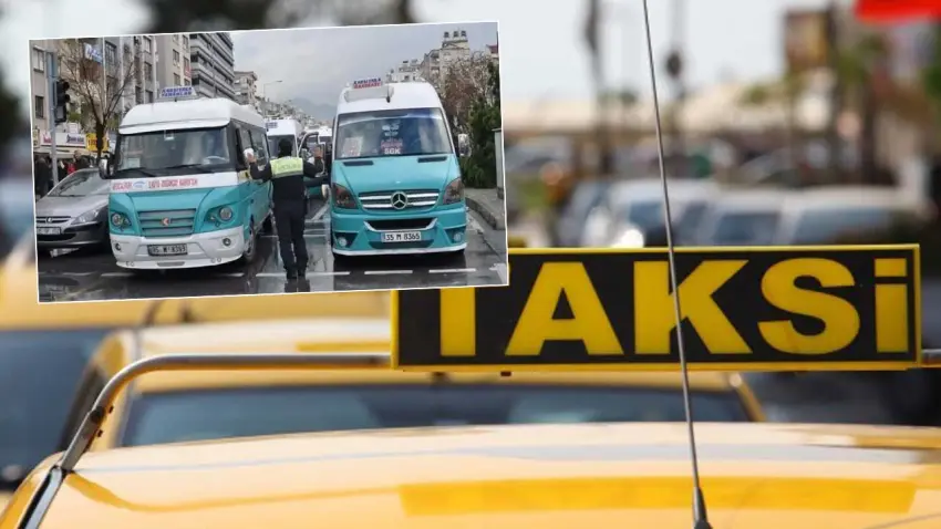 İzmir'de taksi ve minibüs ücretlerine zam haberinin görseli