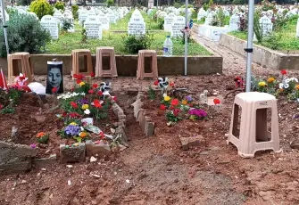 Okul saldırısında hayatını kaybeden öğrencilerin mezarlarına duygu yüklü notlar bırakıldı