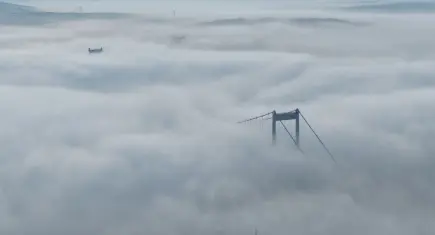 İstanbul’un beyaz örtüsü havadan görüntülendi