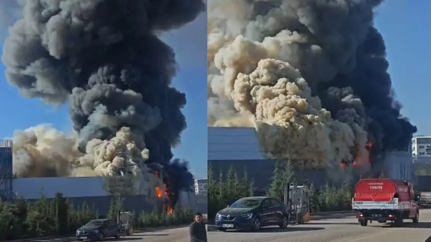 Ankara’da boya fabrikasında korkutan yangın: Patlama sesleri duyuldu haberinin görseli