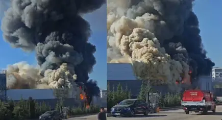 Ankara’da boya fabrikasında korkutan yangın: Patlama sesleri duyuldu
