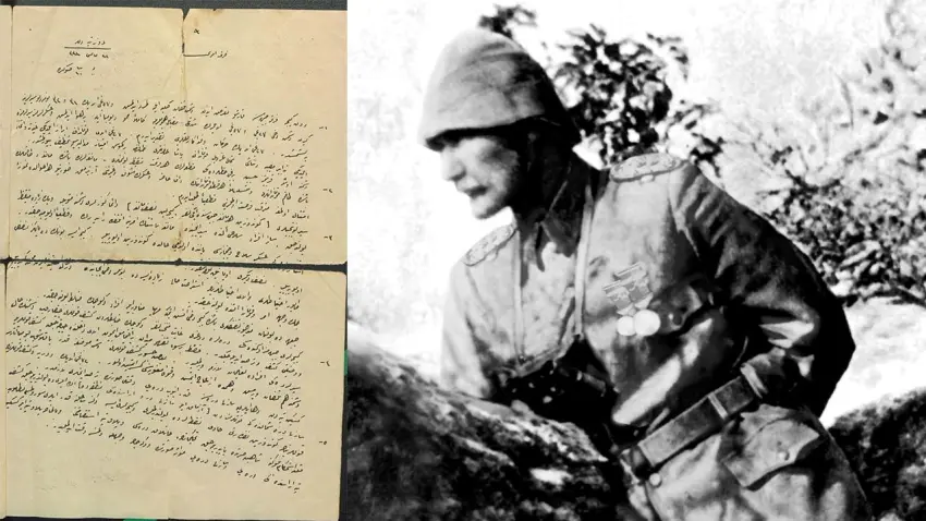 Atatürk'ün Çanakkale Savaşı'nda askerlere gönderdiği yazılı emir ortaya çıktı haberinin görseli