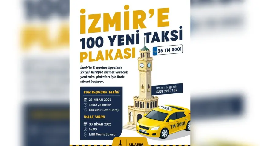 11 ilçeye 100 taksi plakası için ihale başvuruları devam ediyor haberinin görseli