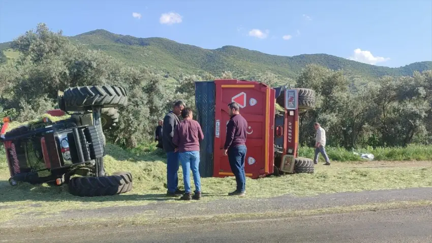 İzmir’de kaza: Kamyon ile traktör çarpıştı, 2 kişi yaralandı haberinin görseli
