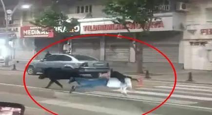 Yaya geçidinde domuz saldırısı:3 yaralı