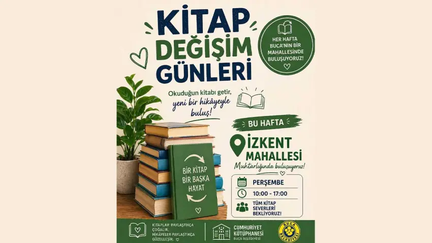 Buca’da “Kitap Değişim Günleri” başlıyor haberinin görseli
