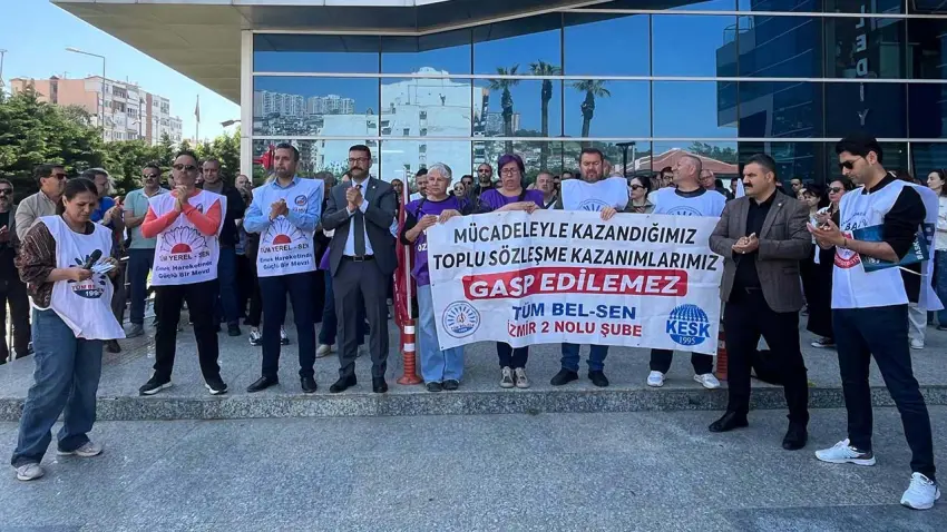 Bayraklı’da TİS krizi derinleşiyor: Memurların iş bırakma eylemi sürüyor haberinin görseli
