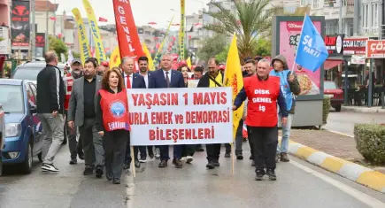 Urla’da 1 Mayıs’ta birlik mesajı: “Emek ve adalet için omuz omuza”