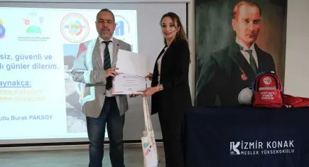 Afet, ilk yardım ve iş güvenliği Konak MYO’da ele alındı