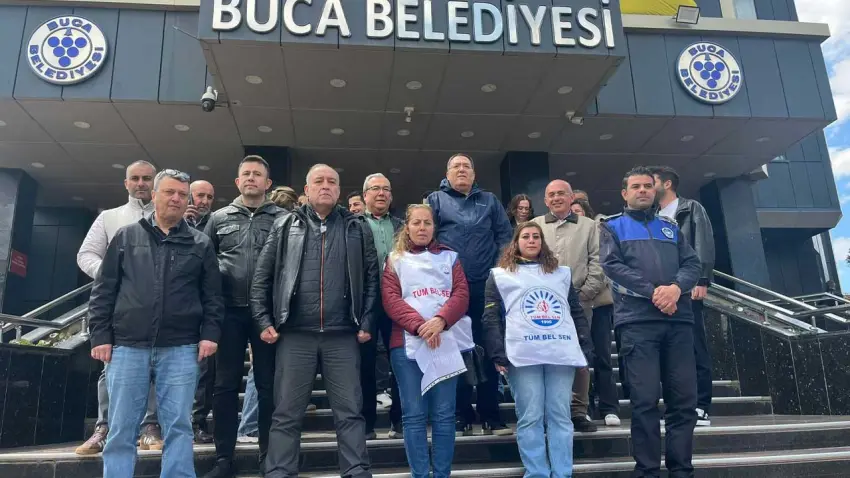 Buca'da memurların eylemi sürürüyor haberinin görseli