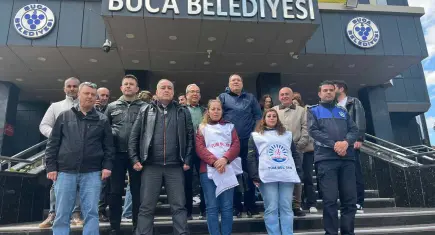 Buca'da memurların eylemi sürürüyor