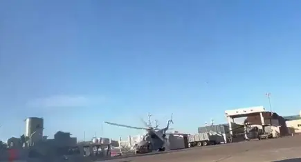 Askeri helikopter kalkıştan saniyeler sonra yere çakıldı