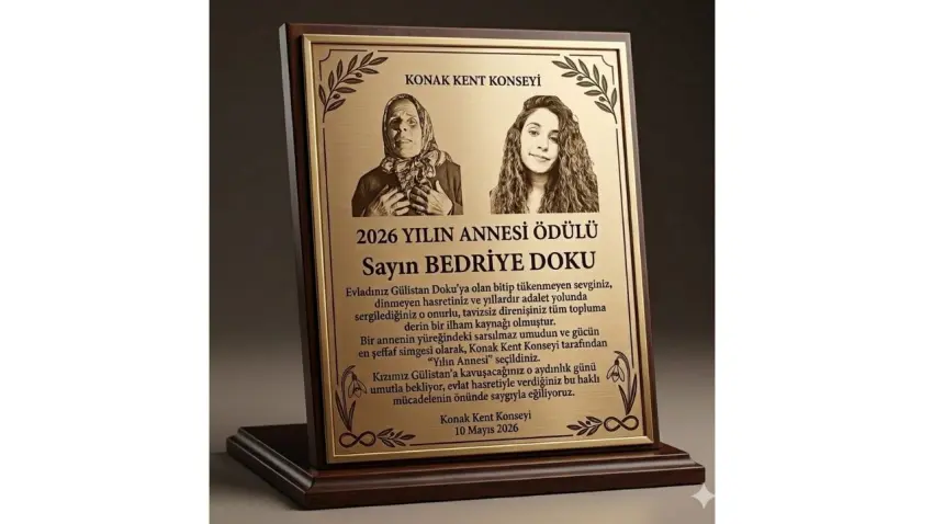 Konak Kent Konseyi’nden Gülistan Doku’nun annesine anlamlı ödül haberinin görseli