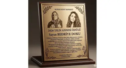 Konak Kent Konseyi’nden Gülistan Doku’nun annesine anlamlı ödül