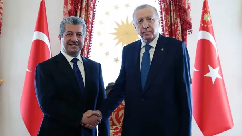 Cumhurbaşkanı Erdoğan, Mesrur Barzani ile Dolmabahçe’de görüştü haberinin görseli