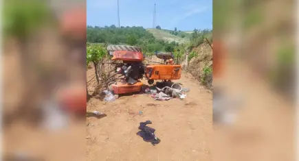 Manisa'da Traktör şarampole yuvarlandı
