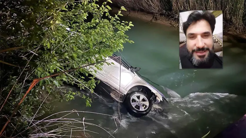 Sulama kanalına devrilen otomobilde yardıma koşan Suriyeli hayatını kaybetti haberinin görseli