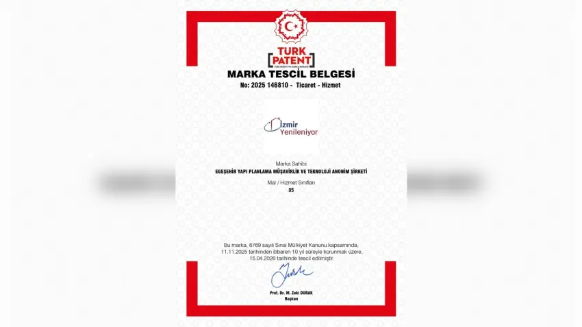 İzmir Yenileniyor markası tescillendi haberinin görseli