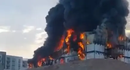 Kahramanmaraş’ta şantiye yatakhanesinde yangın