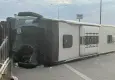 İstanbul-İzmir otoyolunda kaza: Devrilen otobüste can pazarı