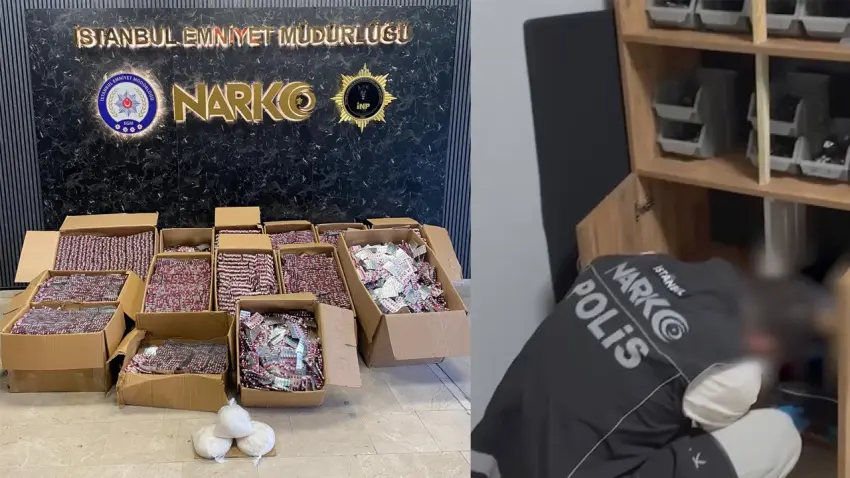 İstanbul’da yasaklı madde operasyonu: 560 bin hap ve 3 kilogram metamfetamin ele geçirildi haberinin görseli
