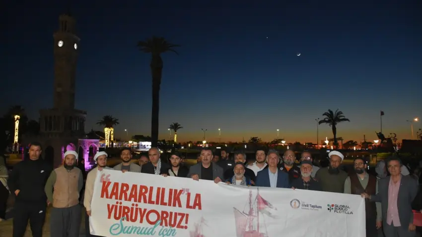 İzmir’de Gazze filosuna saldırıya protesto haberinin görseli