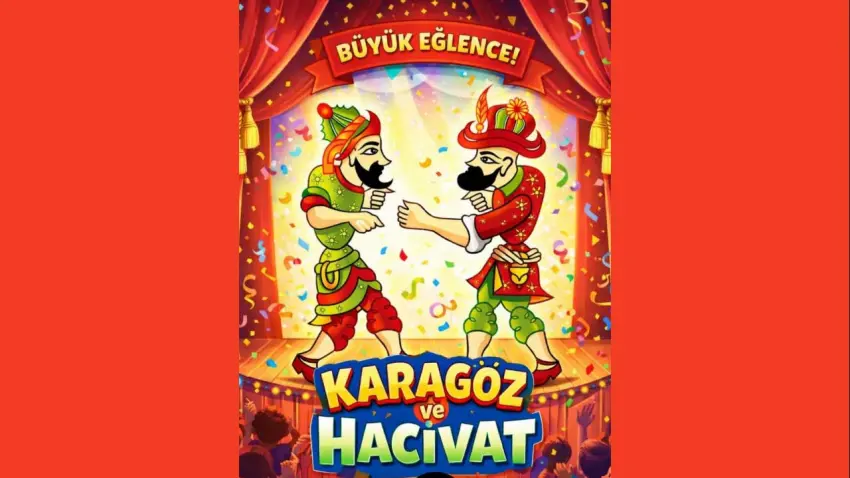 Karagöz ve Hacivat sahneye neşe taşıyor haberinin görseli