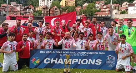 İşitme engelli milliler dünya şampiyonu oldu