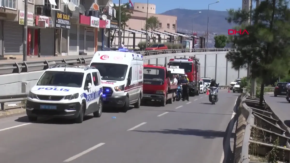 İzmir'de bariyerlere çarpan motosikletin sürücüsü öldü görseli