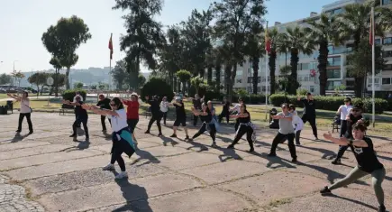 Konaklılar güne sporla başlıyor