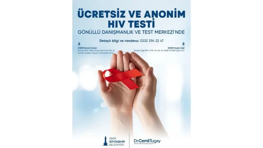 İzmir’de ücretsiz ve anonim test hizmeti iki merkeze yayıldı haberinin görseli