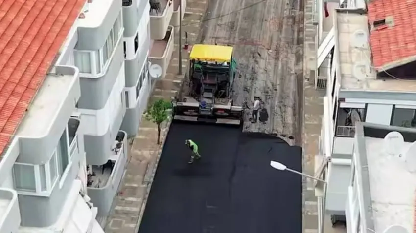 Balçova’da 3. etap asfaltlama çalışmaları sürüyor haberinin görseli