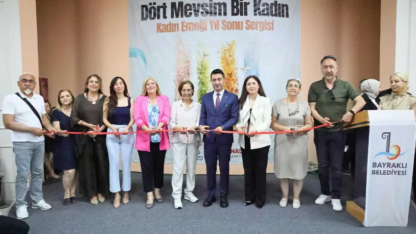 Bayraklı’da kadın emeği yıl sonu sergisinde buluştu haberinin görseli