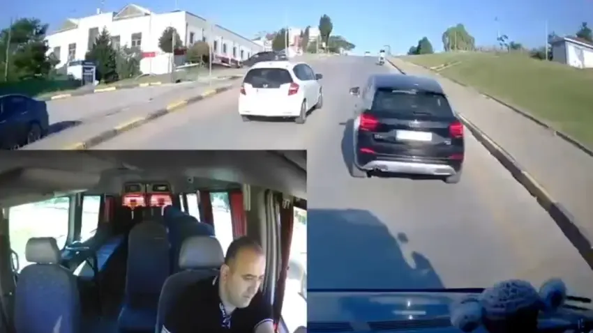 Savcı ve minibüs şoförünün trafik tartışması kameraya yansıdı: Adli işlem başlatıldı haberinin görseli