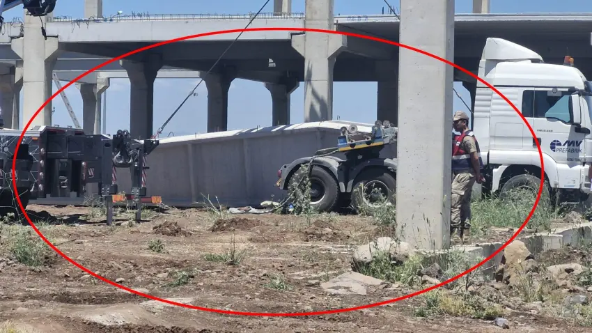 Fabrika inşaatında düşen beton bloğun altında kalan 1 işçi hayatını kaybetti haberinin görseli