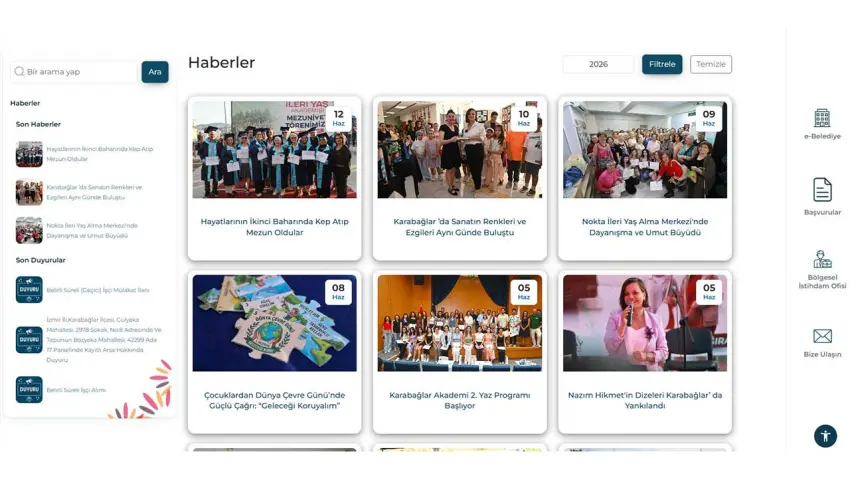 Karabağlar'ın yenilenen web sitesi kullanıma açıldı haberinin görseli