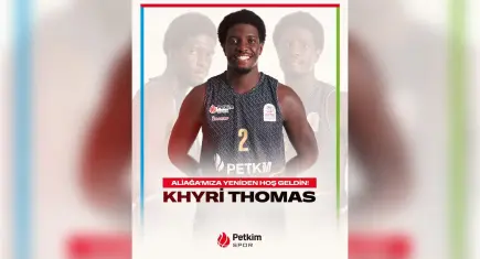 Petkimspor, eski oyuncusu Khyri Thomas’ı yeniden kadrosuna kattı