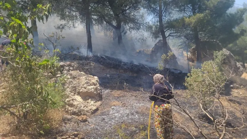 Kahramanmaraş’taki orman yangınına helikopterli müdahale haberinin görseli
