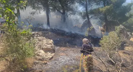Kahramanmaraş’taki orman yangınına helikopterli müdahale