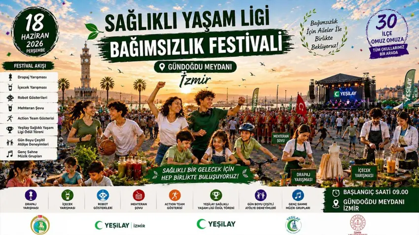 İzmir Yeşilay Bağımsızlık Festivali için geri sayım haberinin görseli