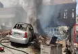 Motosiklet tamirhanesinde korkutan yangın