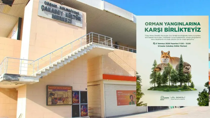 Çeşme’de orman yangınlarına karşı ortak akıl buluşması haberinin görseli