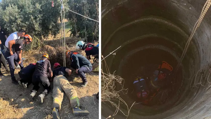 İzmir’de bir şahıs, 20 metrelik kuyuya düştü haberinin görseli