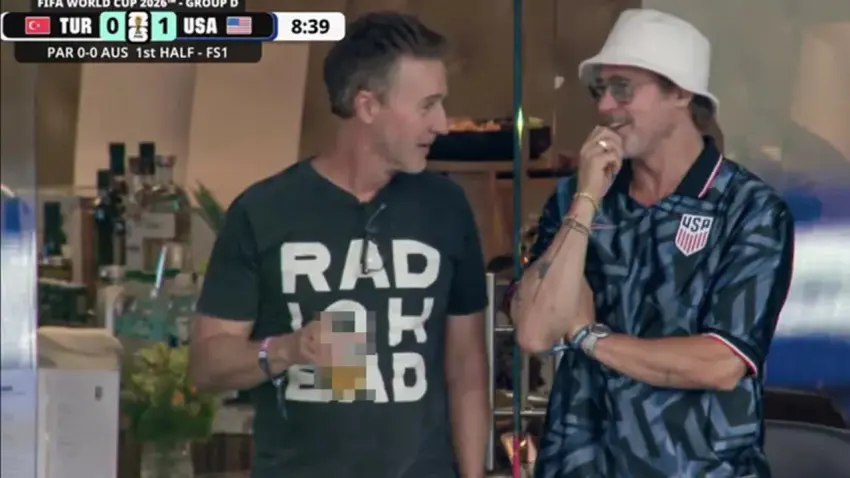 Brad Pitt ve Edward Norton, Türkiye - ABD maçında: Hala kendi kendine konuşuyor! haberinin görseli