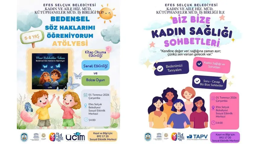 Efes Selçuk'tan kadınlar ve çocuklar için farkındalık atölyeleri haberinin görseli